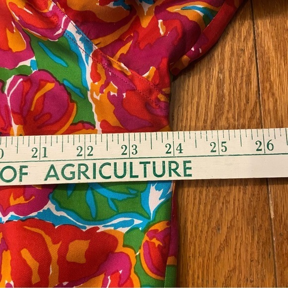 Vintage 80s Lord & Taylor Silk Floral Set Cropped Jacket Resort M/L - Picture 6 of 16